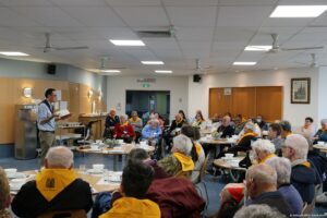 Arnaud avec les malades