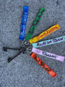 Le porte clés avec les étapes